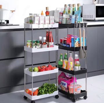 Smal Opbergrek op Wielen – 3/4 Lagen voor Badkamer &amp; Keuken, Verzenden, Nieuw