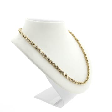 Gouden gedraaide schakelketting, Ophalen of Verzenden, Gebruikt, Goud, Goud