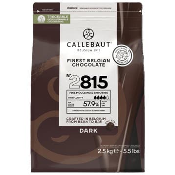 Callebaut Chocolade Druppel Puur (Hoge Vloeibaarheid) 2,5kg, Verzenden, Nieuw