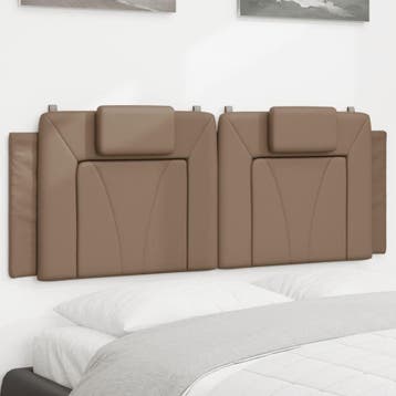 vidaXL Hoofdbordkussen Viana 140 cm kunstleer, Verzenden, Nieuw, Bruin, Overige materialen