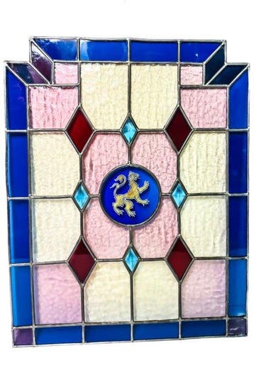 Glas-in-loodraam - 1970-1980 - Glas-in-lood heraldische, Antiek en Kunst
