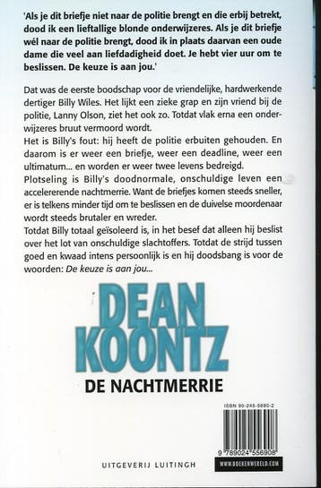 De nachtmerrie 9789024556908 Dean R. Koontz, Verzenden, Gelezen, Dean R. Koontz