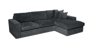 Loungebank Leiden - loungebanken - Antraciet, Nieuw, 150 cm of meer, Stof, 200 tot 250 cm
