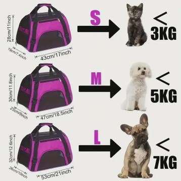 Draagbare Hondentas & Kattenmand - Ademende Mesh Reistas voo, Dieren en Toebehoren, Transportboxen, Verzenden, Nieuw