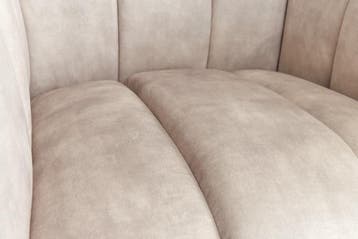 Retro fauteuil NOBLESSE 105cm champagne fluweel met, Ophalen of Verzenden, Nieuw