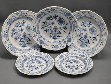 Porzellan Tellerset Zwiebelmuster Ernst Teichert Meissen -