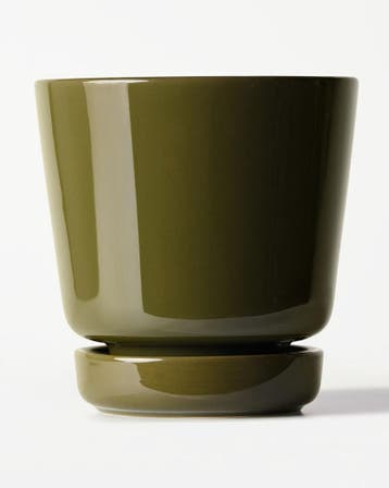 HEMA Bloempot 14.4x14.8cm keramiek groen, Verzenden