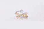 Ring - 18 karaat Geel goud, Rhodium geplateerd - 0.93ct. tw., Nieuw