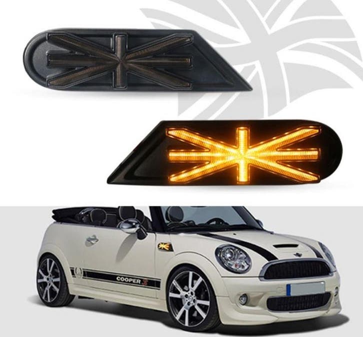 Dynamisch knipperlicht Engelse Vlag MKII MINI Cooper R55 R56, Auto-onderdelen, Verlichting