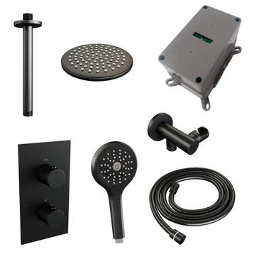 Brauer Black Carving Thermostatische Regendoucheset Inbouw -, Doe-het-zelf en Verbouw, Sanitair, Ophalen of Verzenden, Nieuw