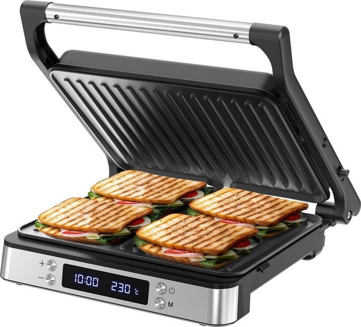 Contactgrill - Tosti apparaat - Tosti ijzer - Grill apparaat, Witgoed en Apparatuur, Contactgrills, Zo goed als nieuw, Verzenden