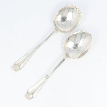SL (Londen, 1789) & T.A (Londen, 1818-1828) Dinerlepel. -