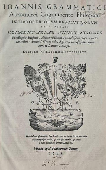 Johannes Philoponus - Commentaria in libros priorum