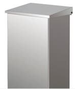 RVS | bekerafvalbak | halve binnenbak | 110 ltr | aluminium, Verzenden, Nieuw in verpakking