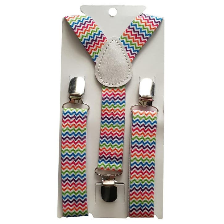 Fako Fashion - Kinder Bretels - Print - Wacky - 65cm -, Kinderen en Baby's, Kinderkleding | Overige, Verzenden