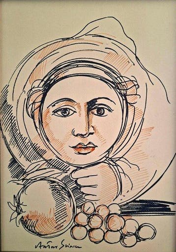 Antonio Sciacca (1957) - Retrato alegórico con naturaleza