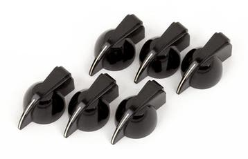 Fender Versterker knoppen chicken head zwart 6 stuks, Verzenden, Nieuw
