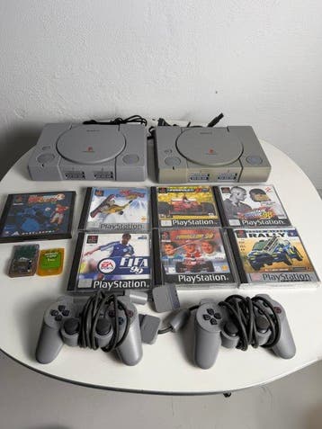 Sony - Playstation 1 (PS1) - 2 konsole + 2 pady + gry +, Nieuw