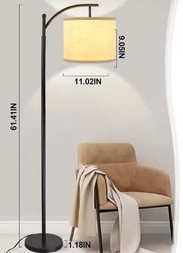 Moderne Booglamp – LED Vloerlamp met 3 Lichtkleuren, Verzenden, Nieuw