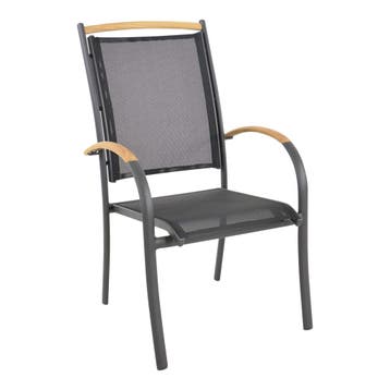 Tuinstoel Stapelbaar - Monza - Teak - Lesli Living, Verzenden, Nieuw