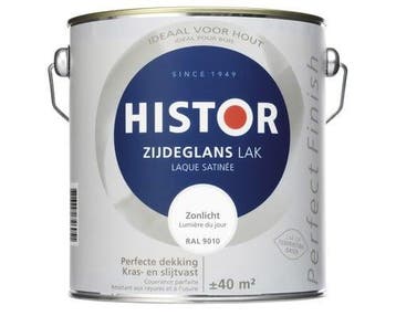 Histor Perfect Finish Zijdeglans - RAL 1013 - 1.25 liter, Overige kleuren, Nieuw, Ophalen of Verzenden, Lak