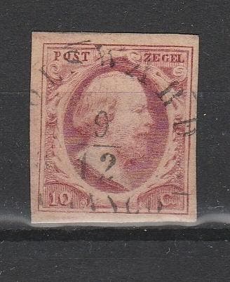 Postzegel Ned 1852 Nr.2 gebruikt zie omschrijving (1373), Verzenden, T/m 1940, Gestempeld