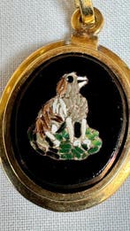 Hanger - 18 karaat Geel goud - Hanger in micro-mosaiëk