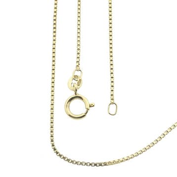 Gouden Venetiaanse schakel ketting, Ophalen of Verzenden, Gebruikt, Goud, Goud