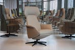 Design relaxfauteuil leer Gealux Arc 8060 met 2 motoren+accu, Huis en Inrichting, Fauteuils, Ophalen of Verzenden, Nieuw, Leer