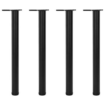 vidaXL Tafelpoten in hoogte verstelbaar zwart 710 mm 4 st, Verzenden, Nieuw
