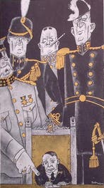 Het leger maakt via Deckers beleid op spotprent (Lithos), Verzenden