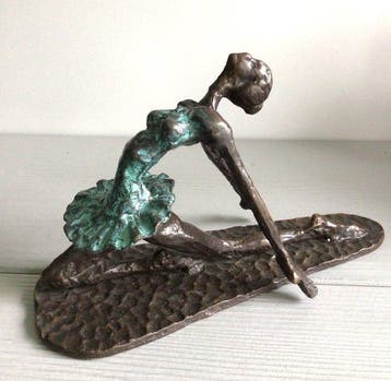 sculptuur, Ballerina - 12 cm - Brons