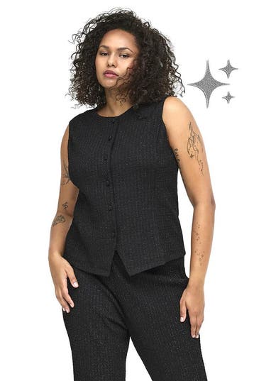 ONLY eco glitter gilet mouwloos Maat:, Verzenden, Nieuw, Overige kleuren