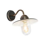 Landelijke buiten wandlamp antiek goud IP44 - Kansas, Verzenden, Nieuw, Staal