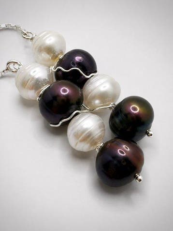 Designer-sieraad - Parels - Zilver 925 - Certificaat -