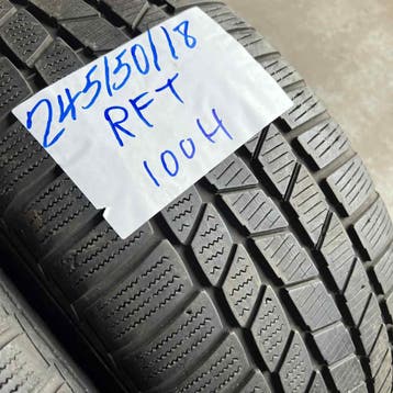 2 x Continental 245-50-18 100H RFT Winterbanden 6mm, Auto-onderdelen, Banden en Velgen, 18 inch, Band(en), Personenwagen, Gebruikt
