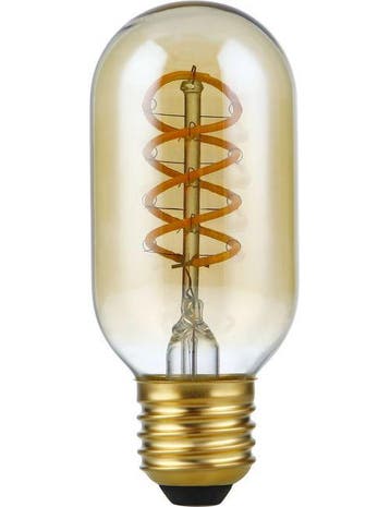 SPL LED buislamp E27 5W 300lm 2000K Goud Dimbaar T45x110, Ophalen of Verzenden, Nieuw