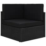 vidaXL Hoekbank sectioneel poly rattan zwart, Verzenden, Nieuw