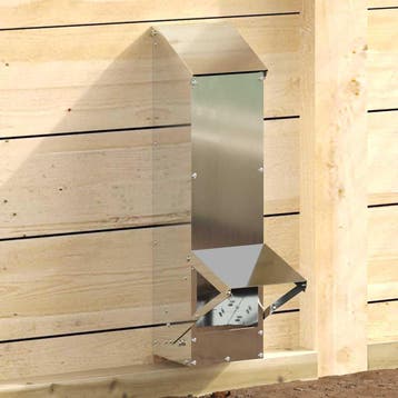 vidaXL Kip voerbak Zilver 13 x 12 x 51 cm Gegalvaniseerd, Dieren en Toebehoren, Verzenden, Nieuw