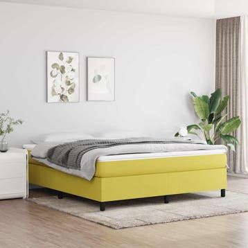 vidaXL Boxspring bed 160x200 cm stof groen, Verzenden, 200 cm, Stof, 160 cm