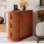 Smal Massief Houten Kastje met 3 Lades – Direct Klaar, Huis en Inrichting, Tafels | Bijzettafels, Verzenden, Nieuw