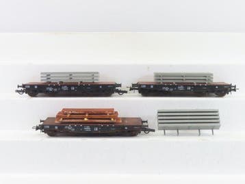 Roco H0 - 46384 - Modeltrein goederenwagon (3) - 3x 4-assige, Nieuw