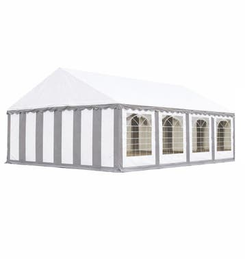 Classic Plus Feesttent PVC 3x8x2 mtr in Wit-Grijs, Tuin en Terras, Partytenten, Verzenden, Nieuw