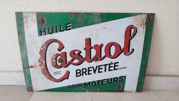 Emaille plaat - Castrol emailleolie