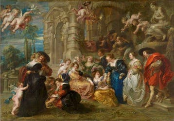 San Leucio exclusieve kasjmierplaid - schilderij uit de