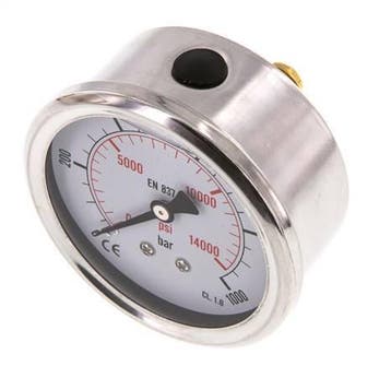 0..1000 Bar Glycerine Manometer Achteraansluiting, Verzenden, Nieuw