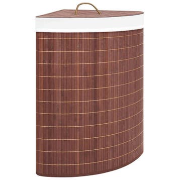 vidaXL Hoekwasmand 60 L bamboe bruin, Verzenden, Nieuw