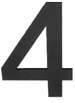 Huisnummer SQUARE LSQHN150-4 mat zwart, Verzenden, Nieuw