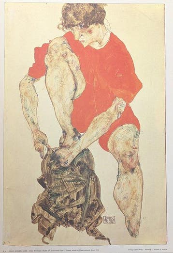 Egon Schiele (1890-1918), after - Weibl. Modell mit