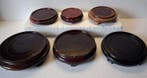 Standaard - Hout, 6 vintage hardhouten , displays , stands ,